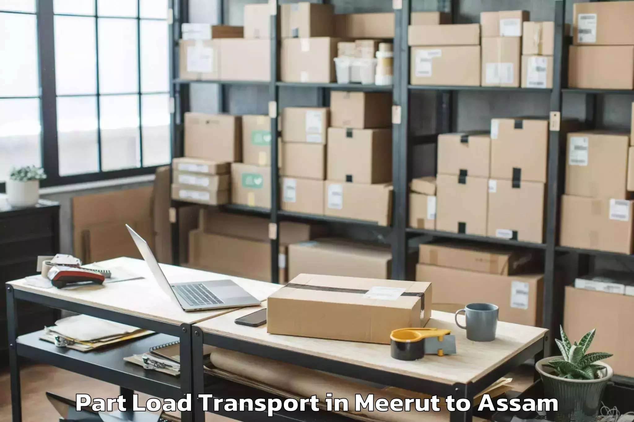 Meerut to Numaligarh Part Load Transport Booking